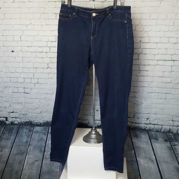 Michael Kors SZ 10 Jeans Dark Wash Ava Super Skinny Lightweight - Picture 16 of 16